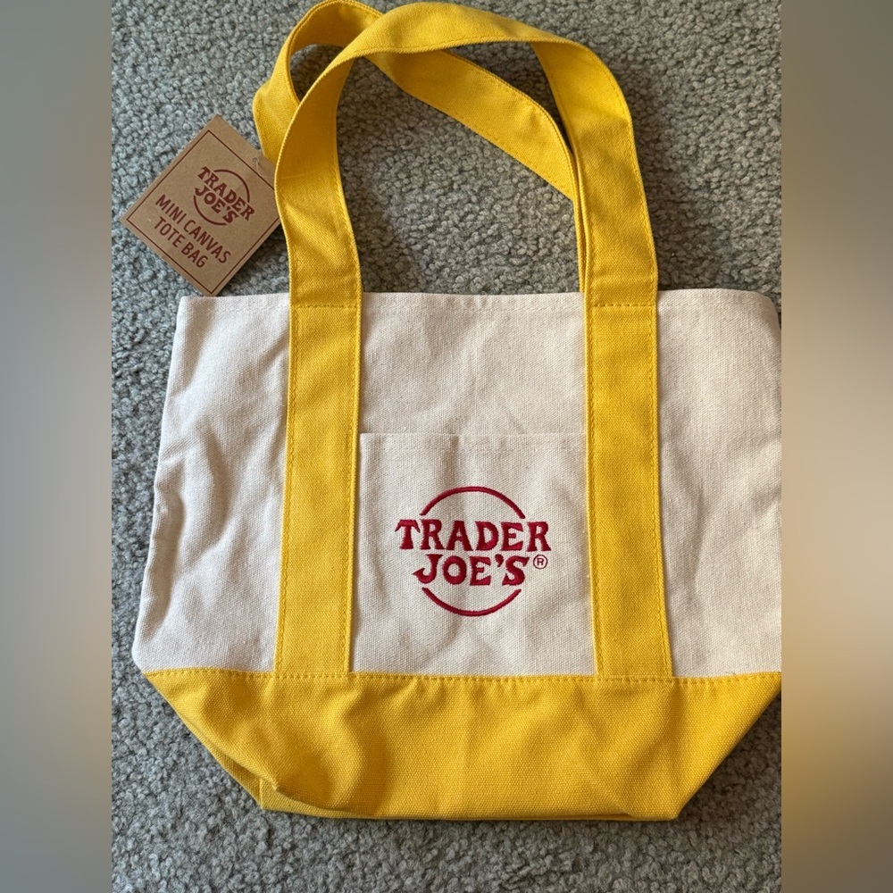 Trader Joe’s Yellow Mini Canvas Tote Bag